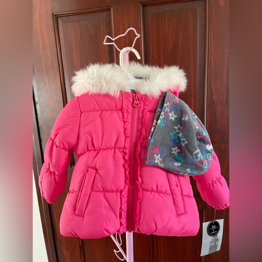 London Fog Puffer Jacket with Hat